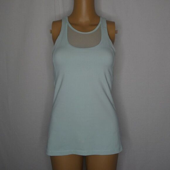 Lululemon Mesh with Me Tank Top Sea Mist W/ Bra 6 - Picture 1 of 11